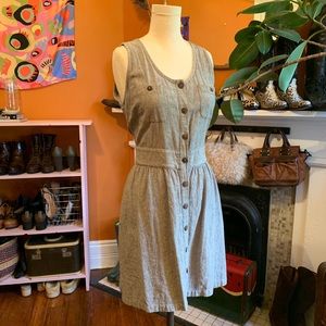 UO Linen Button Up Dress